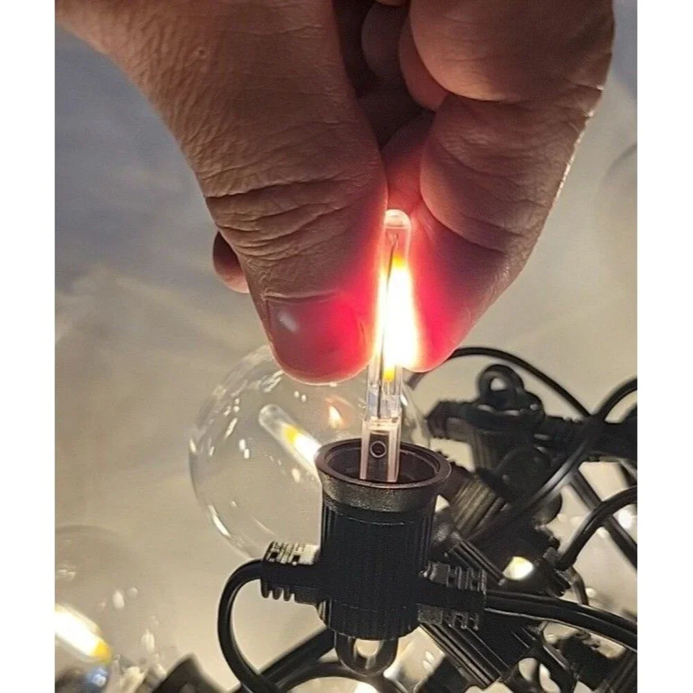 Outdoor String Lights Waterproof, 100FT LED Patio Lights with 50 Shatterproof...